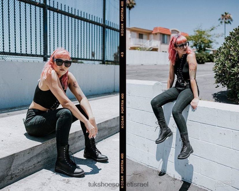 T.U.K. Footwear הַנעָלָה נשים מגף גיבסון בעל 10 עיניים JBPR205 שָׁחוֹר