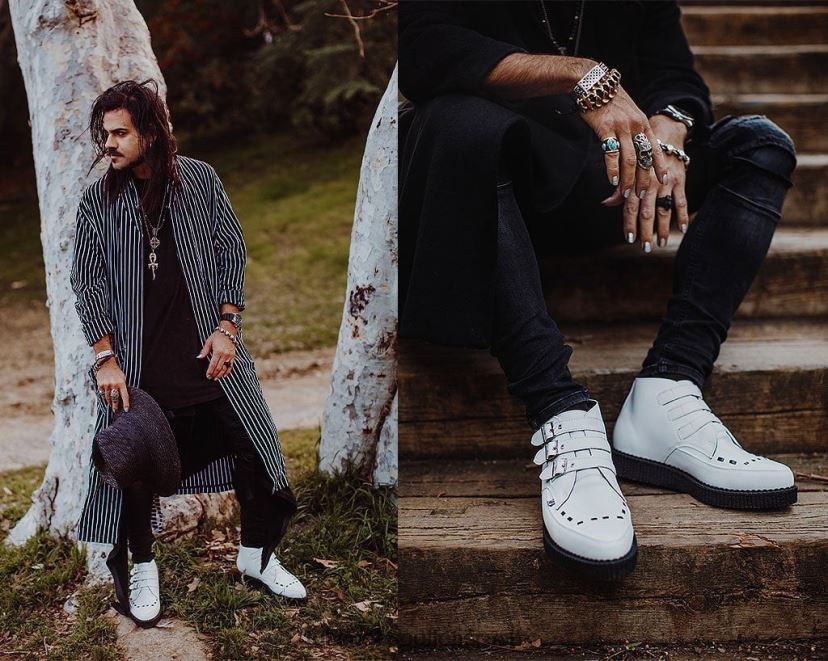 T.U.K. Footwear הַנעָלָה נשים מגף בעל 3 אבזמים JBPR59 לבן