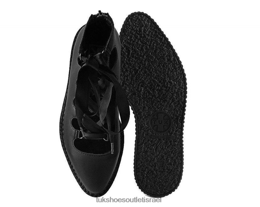 T.U.K. Footwear הַנעָלָה נשים סרט 5 לולאות מרי ג'יין JBPR143 שָׁחוֹר