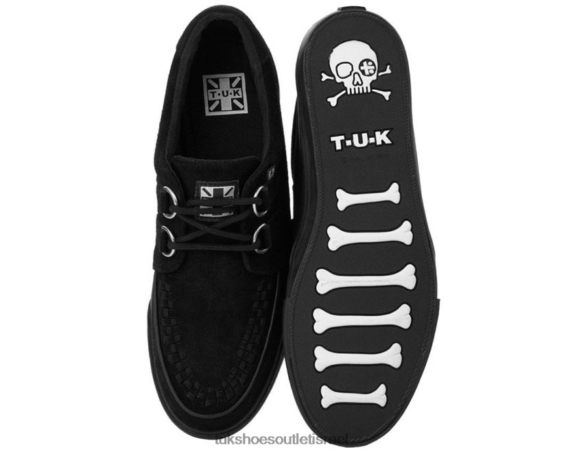 T.U.K. Footwear הַנעָלָה נשים נעלי ספורט D-Ring זמש JBPR252 שָׁחוֹר