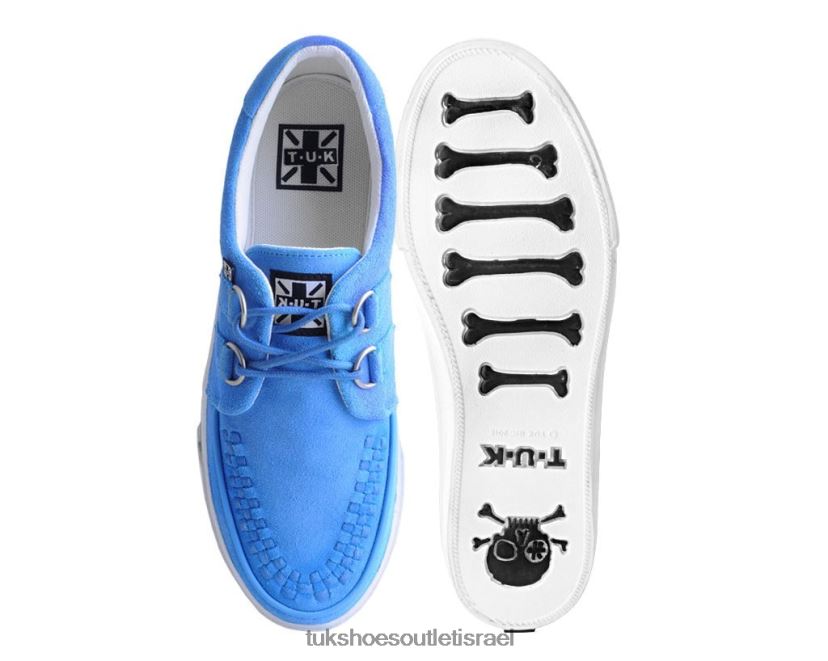 T.U.K. Footwear הַנעָלָה נשים נעלי ספורט שזור D-ring זמש JBPR238 כחול שליו