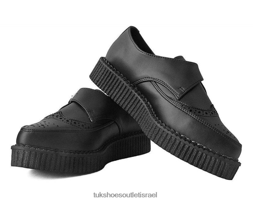 T.U.K. Footwear הַנעָלָה נשים אבזם מחודד עם קצה הכנף JBPR102 שָׁחוֹר