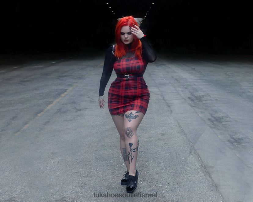 T.U.K. Footwear הַנעָלָה נשים זחל להבה JBPR114 שָׁחוֹר