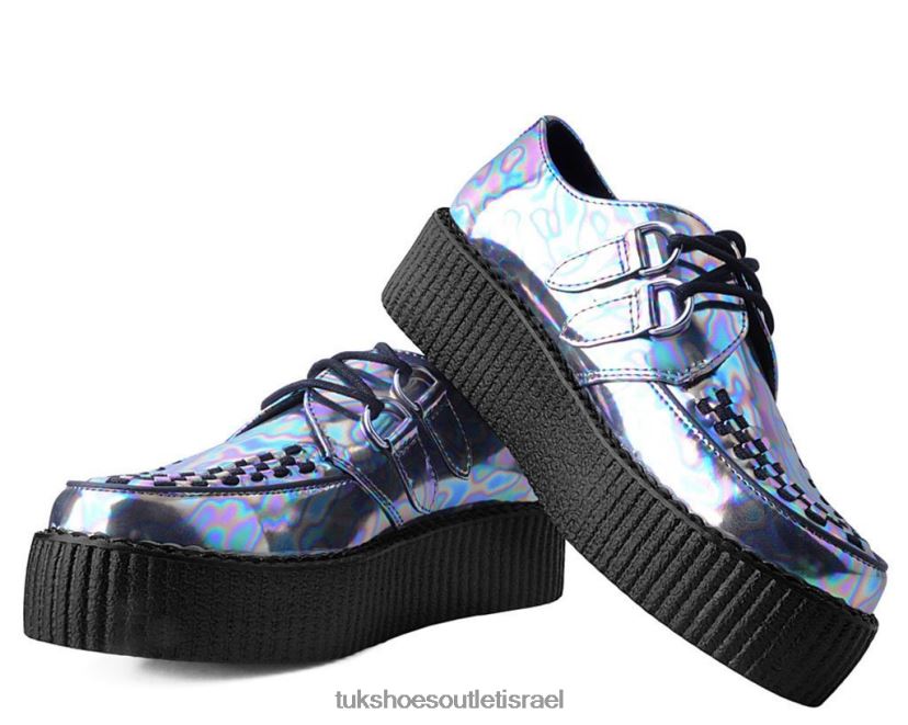 T.U.K. Footwear הַנעָלָה נשים ויוה מונדו קריפר חלקלק JBPR125 כרום/שמן