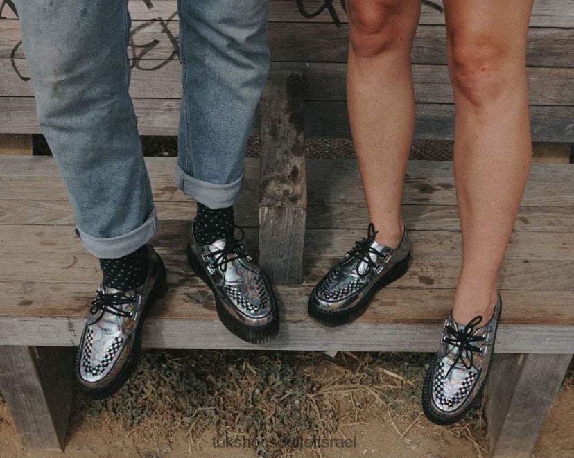 T.U.K. Footwear הַנעָלָה נשים ויוה מונדו קריפר חלקלק JBPR125 כרום/שמן