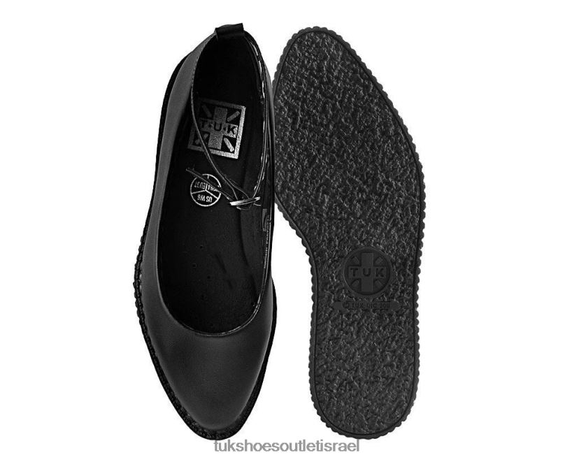 T.U.K. Footwear הַנעָלָה נשים קריפר בלט JBPR138 שָׁחוֹר