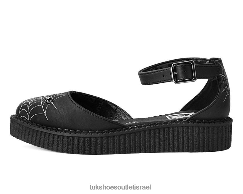T.U.K. Footwear הַנעָלָה נשים סנדל זוהר מחודד קורי עכביש JBPR170 שָׁחוֹר