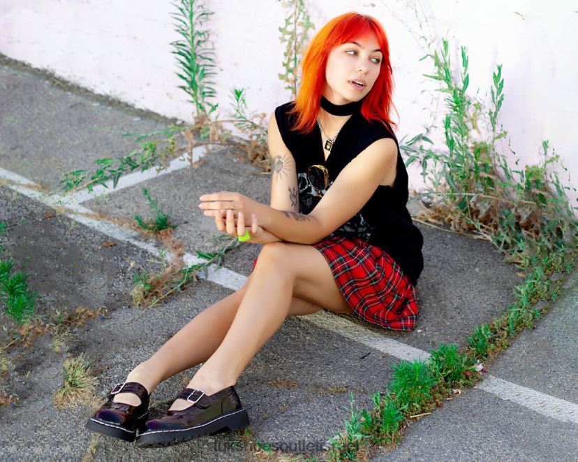 T.U.K. Footwear הַנעָלָה נשים שיפוע ברוג מרי ג'יין JBPR176 בורדו