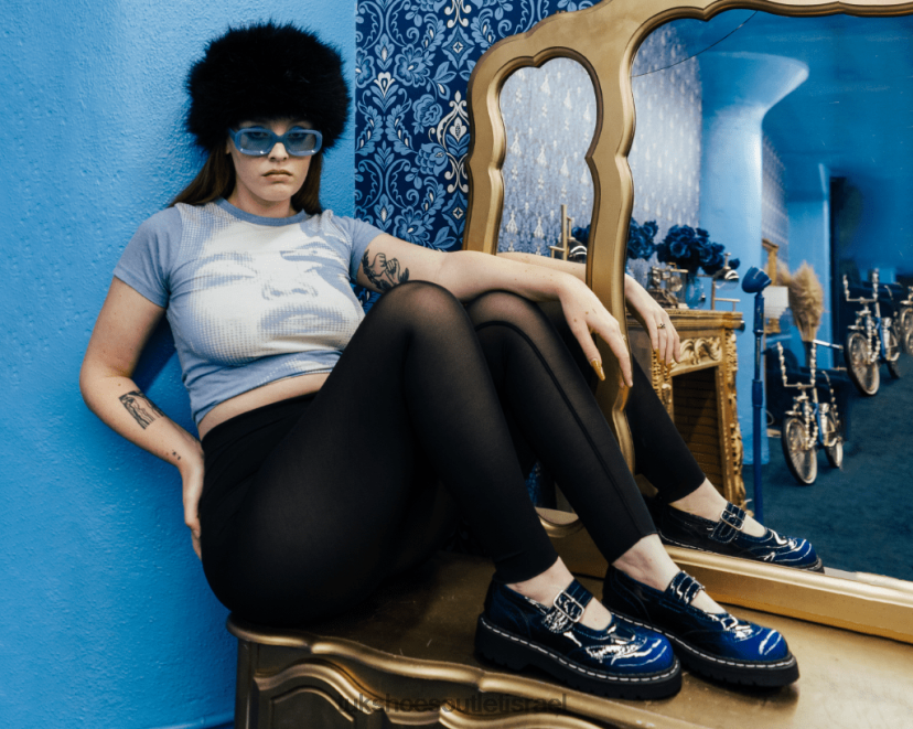 T.U.K. Footwear הַנעָלָה נשים שיפוע ברוג מרי ג'יין JBPR177 כְּחוֹל