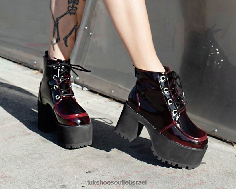 T.U.K. Footwear הַנעָלָה נשים דימום מהאף שיפוע JBPR202 בורדו