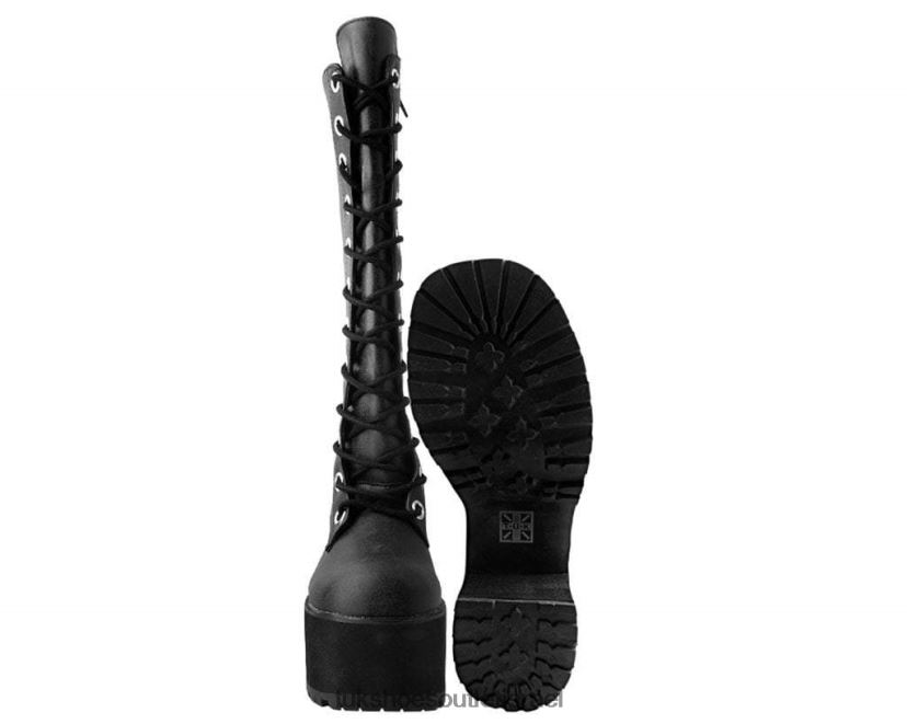 T.U.K. Footwear הַנעָלָה נשים מגף דימום מהאף במצוקה בגובה הברך JBPR210 שָׁחוֹר