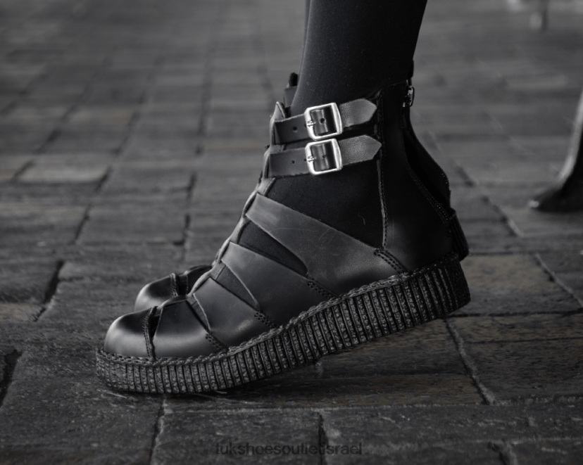 T.U.K. Footwear הַנעָלָה נשים גלדיאטור ויוה סנדל נמוך JBPR222 שָׁחוֹר