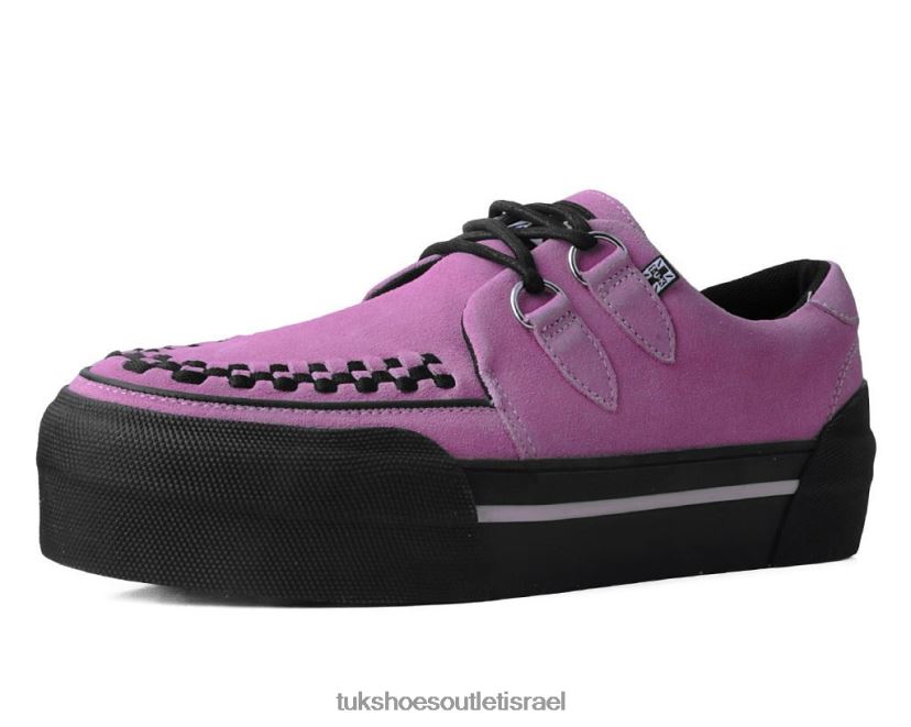 T.U.K. Footwear הַנעָלָה נשים נעלי סניקרס פלטפורמת זמש JBPR234 וָרוֹד