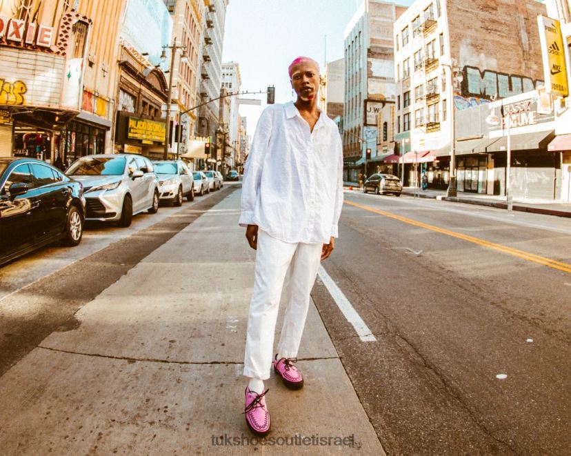 T.U.K. Footwear הַנעָלָה נשים נעלי סניקרס פלטפורמת זמש JBPR234 וָרוֹד