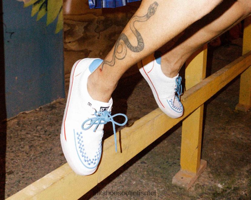 T.U.K. Footwear הַנעָלָה נשים לקצץ נעלי ספורט שזור JBPR239 אדום כחול