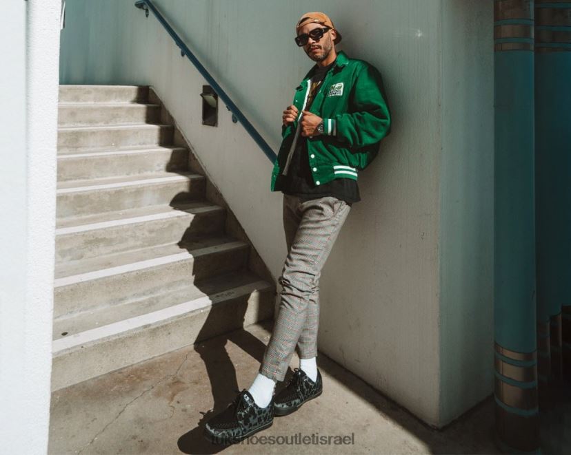 T.U.K. Footwear הַנעָלָה נשים נעלי ספורט לשיער נמר JBPR262 שחור/אפור