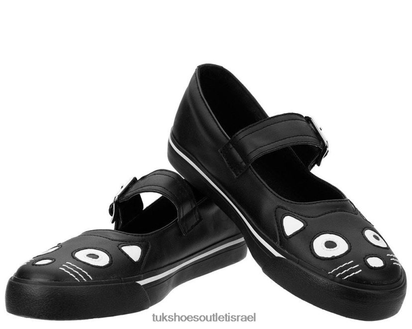 T.U.K. Footwear הַנעָלָה נשים קיטי פרצוף מרי ג'ינס JBPR269 שָׁחוֹר