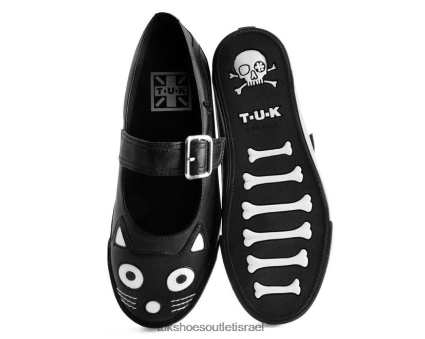 T.U.K. Footwear הַנעָלָה נשים קיטי פרצוף מרי ג'ינס JBPR269 שָׁחוֹר