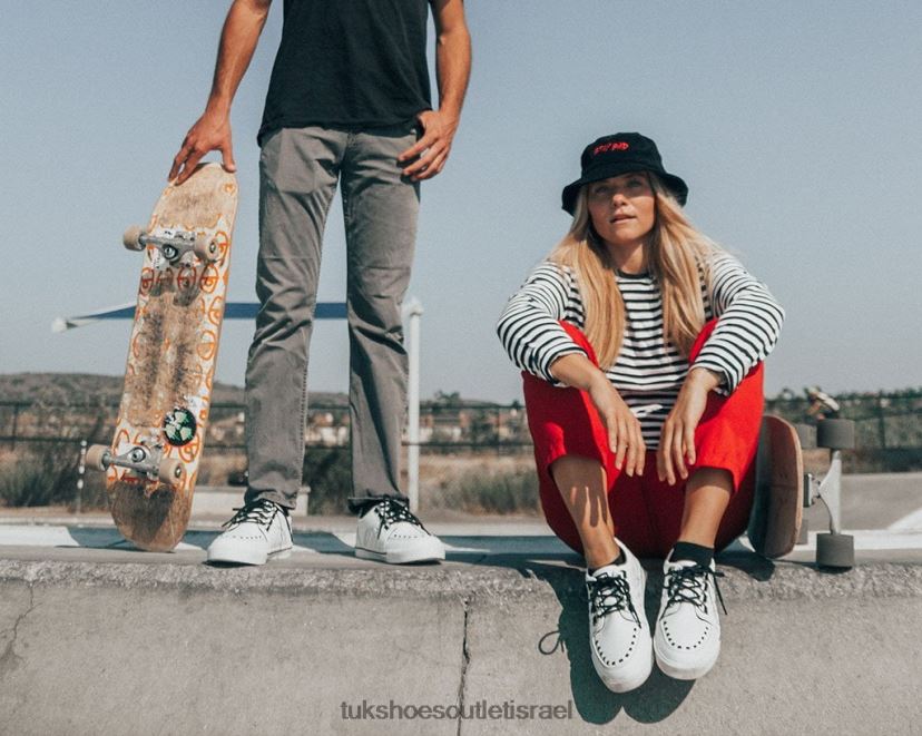 T.U.K. Footwear הַנעָלָה נשים נעלי ספורט שזור קווילט JBPR271 לבן