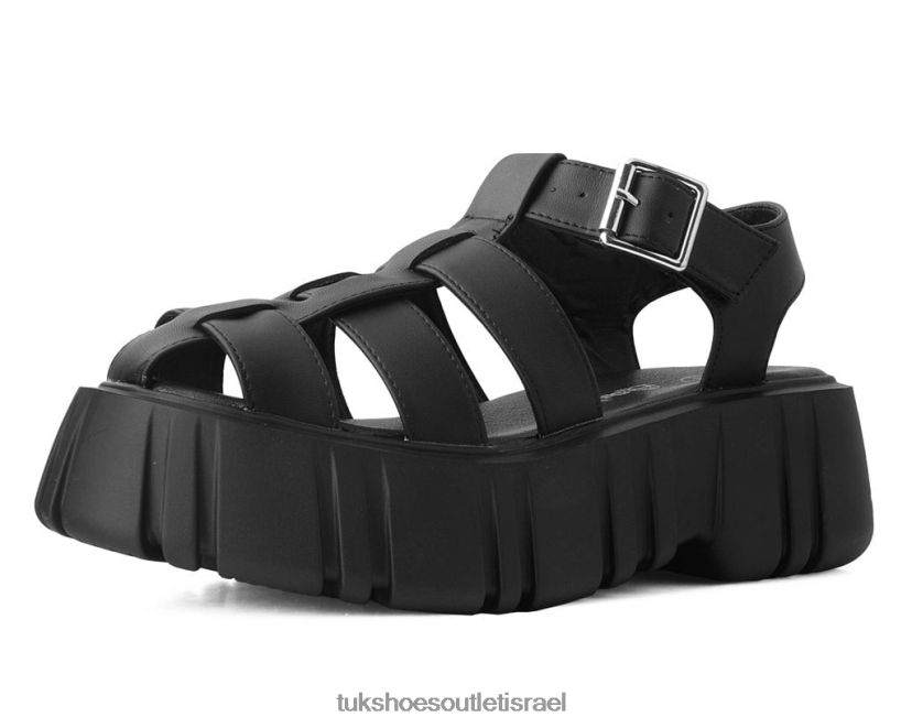 T.U.K. Footwear הַנעָלָה נשים סנדל ספינת אוויר אנרכית גלדיאטור JBPR274 שָׁחוֹר