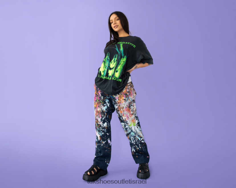 T.U.K. Footwear הַנעָלָה נשים סנדל ספינת אוויר אנרכית גלדיאטור JBPR274 שָׁחוֹר