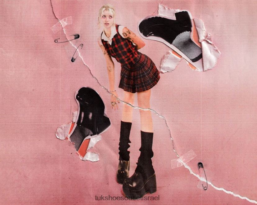 T.U.K. Footwear הַנעָלָה נשים סתימת בועה אנרכית מעורפלת JBPR277 שָׁחוֹר