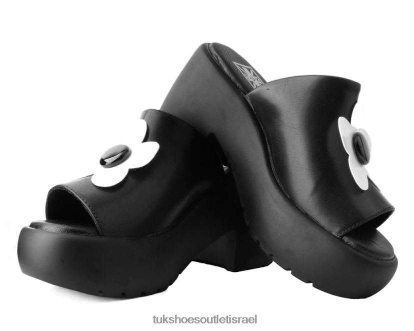 T.U.K. Footwear הַנעָלָה נשים פרד בועת חיננית JBPR280 לבן שחור