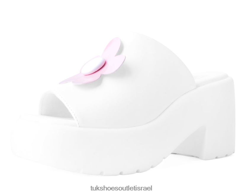 T.U.K. Footwear הַנעָלָה נשים פרד בועת חיננית JBPR281 לבן/ורוד