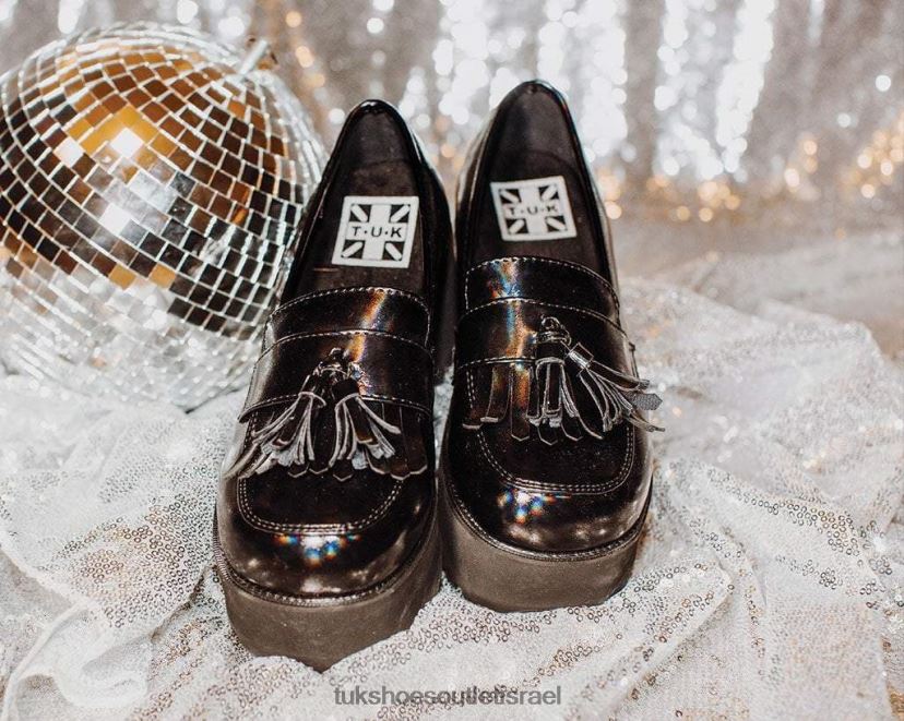 T.U.K. Footwear הַנעָלָה נשים פלטפורמת לופר אובך JBPR294 שָׁחוֹר