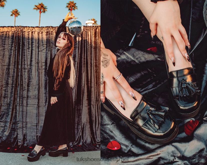 T.U.K. Footwear הַנעָלָה נשים פלטפורמת לופר אובך JBPR294 שָׁחוֹר