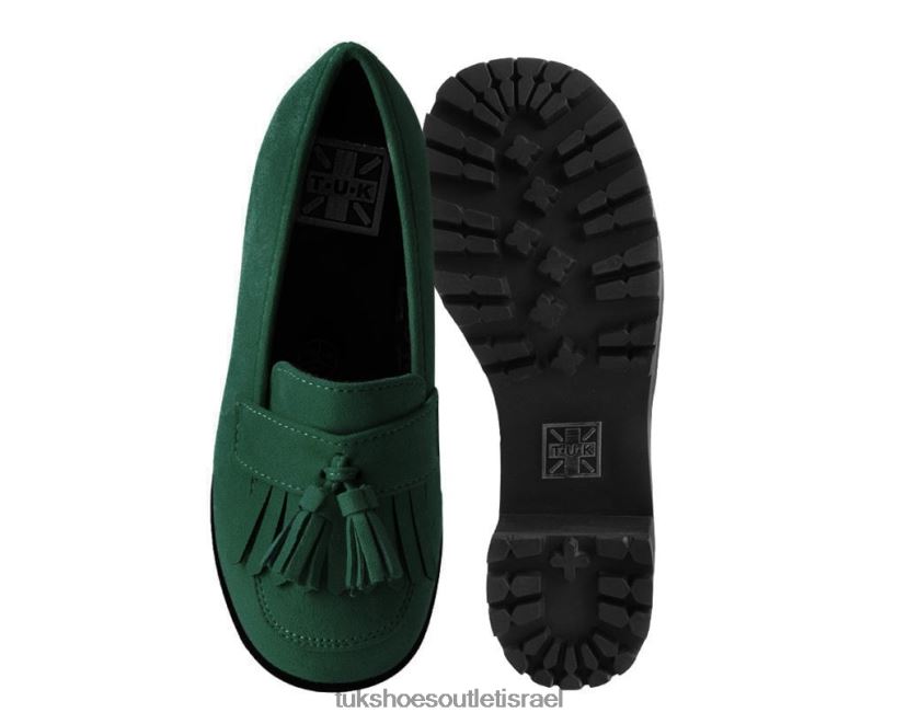 T.U.K. Footwear הַנעָלָה נשים פלטפורמת לופר JBPR298 ירוק