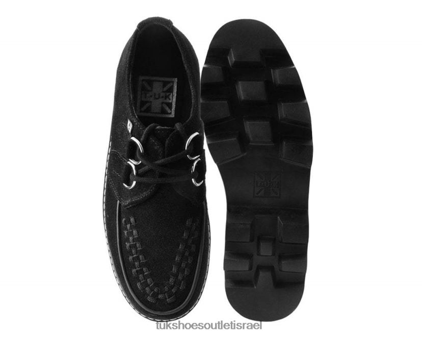 T.U.K. Footwear הַנעָלָה נשים זמש ד-רינג דינו זיז קריפר JBPR315 שָׁחוֹר