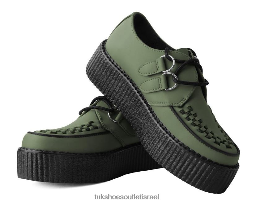 T.U.K. Footwear הַנעָלָה נשים ויוה מונדו קריפר JBPR31 ירוק עכור