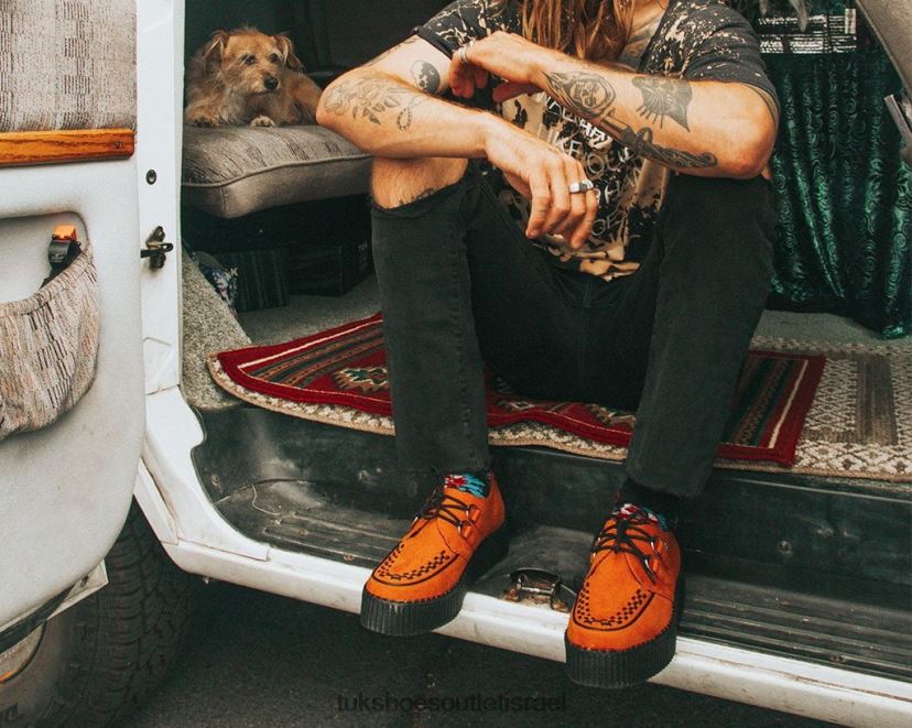 T.U.K. Footwear הַנעָלָה נשים ויוה מונדו קריפר JBPR48 תפוז שרוף