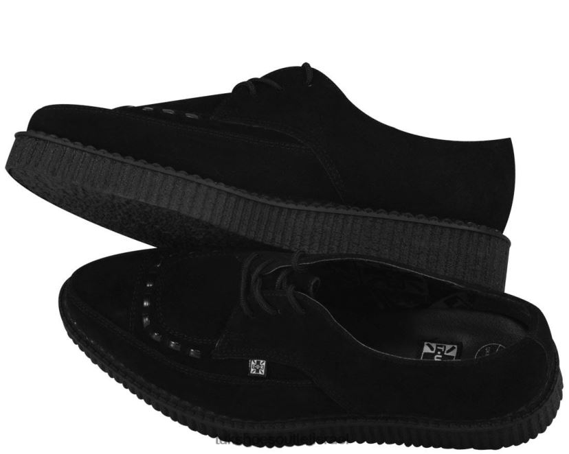 T.U.K. Footwear הַנעָלָה נשים זמש מחודדים JBPR56 שָׁחוֹר