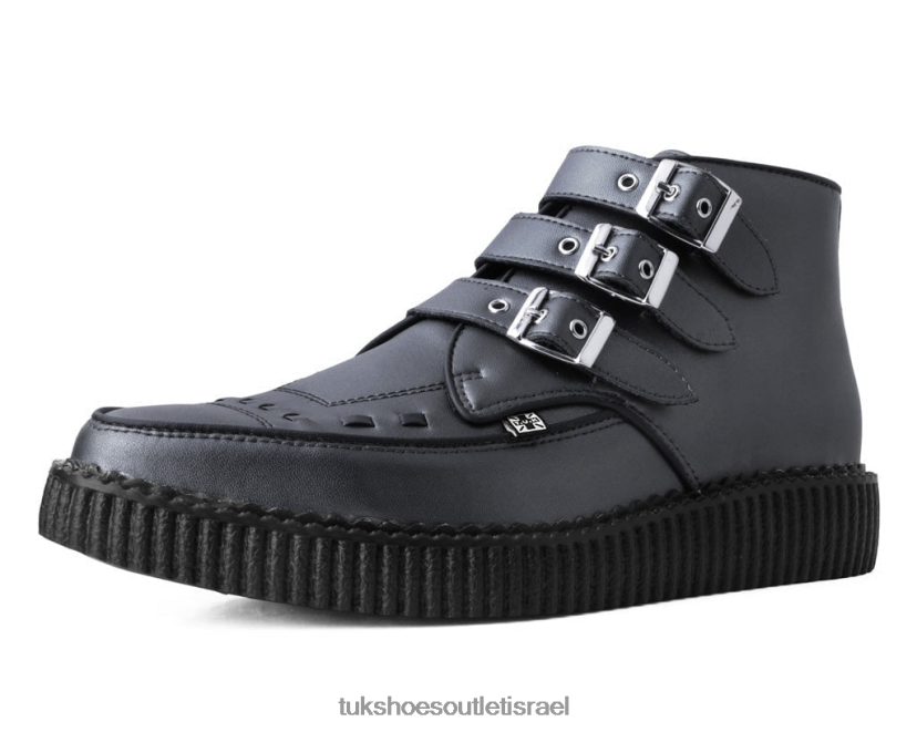 T.U.K. Footwear הַנעָלָה נשים מגף אבזם מחודד JBPR61 מתכת אקדח/שחור