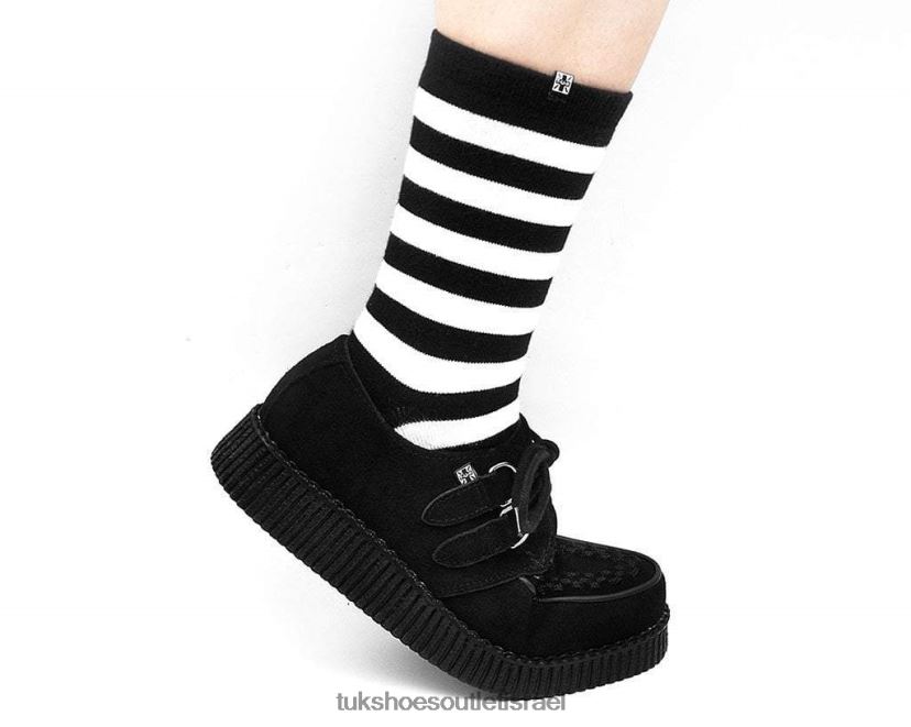 T.U.K. Footwear הַנעָלָה נשים זמש ויווה קריפר נמוך JBPR6 שָׁחוֹר