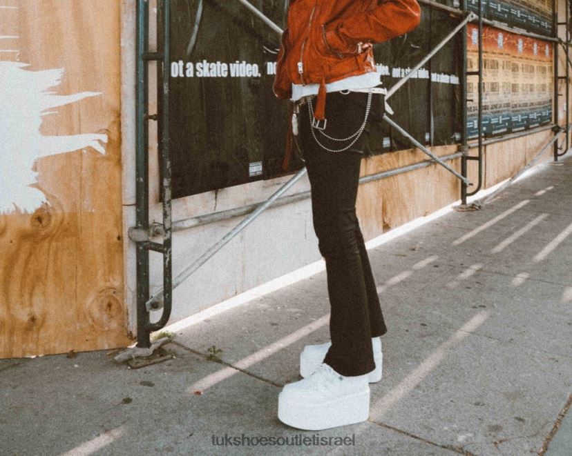 T.U.K. Footwear הַנעָלָה נשים סטרטוקריפר קלאסי JBPR72 לבן