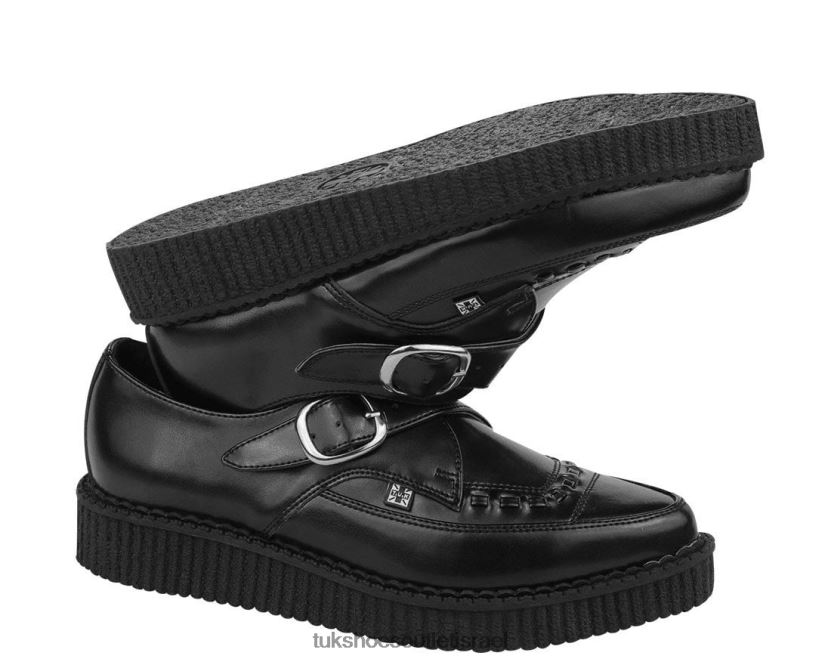 T.U.K. Footwear הַנעָלָה נשים רמשי אבזם מחודדים JBPR86 שָׁחוֹר