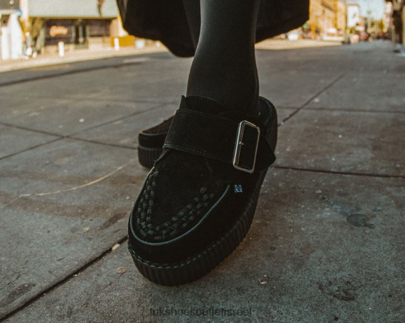 T.U.K. Footwear הַנעָלָה נשים זמש פרד זמש JBPR91 שָׁחוֹר