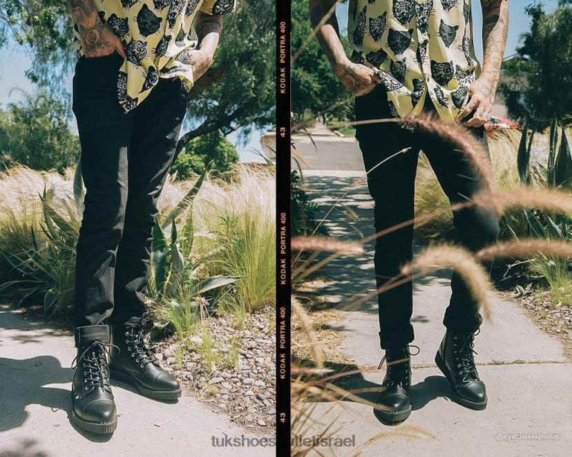 T.U.K. Footwear הַנעָלָה נשים מגף שרוכים מחודד JBPR92 שָׁחוֹר