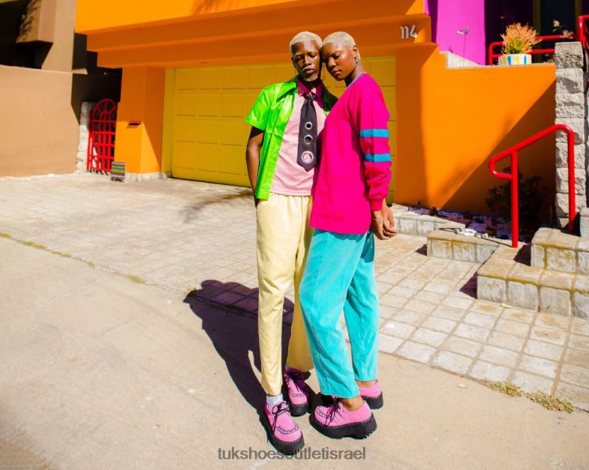 T.U.K. Footwear הַנעָלָה נשים זמש interlace דו קומות קריפר JBPR291 וָרוֹד