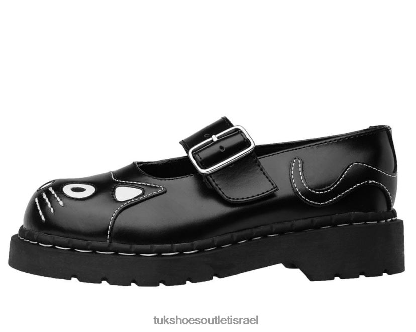 T.U.K. Footwear הַנעָלָה נשים kitty face mjs JBPR133 שָׁחוֹר