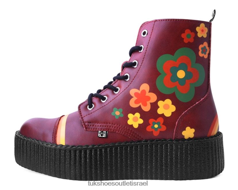 T.U.K. Footwear הַנעָלָה נשים מגף lindsee bee mondo JBPR127 בורדו