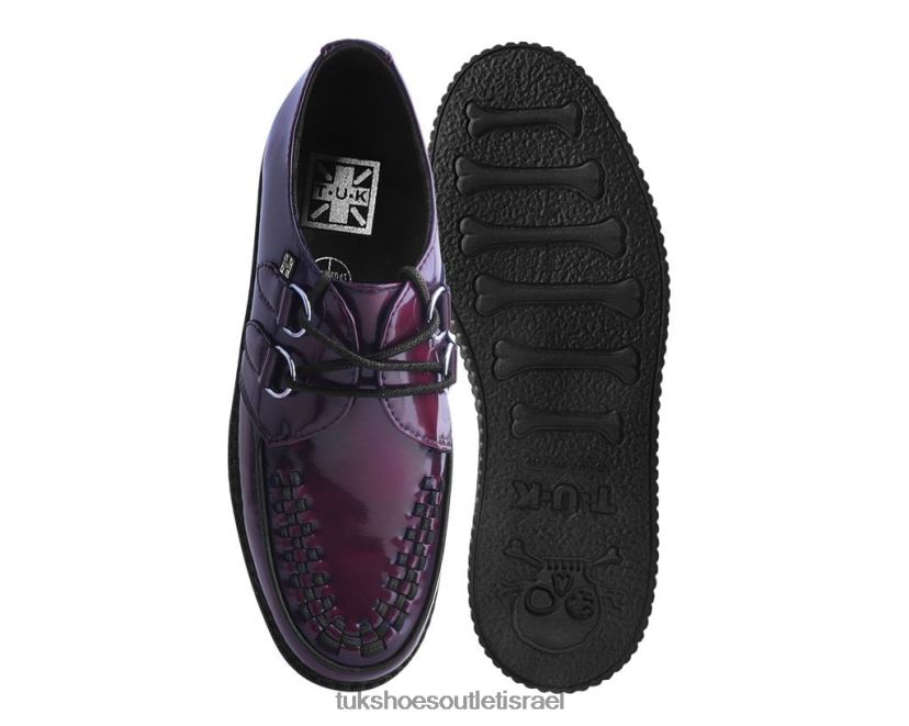T.U.K. Footwear הַנעָלָה נשים rub-off viva low creeper JBPR66 בורדו