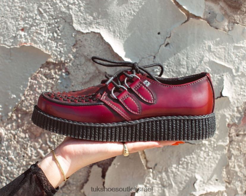 T.U.K. Footwear הַנעָלָה נשים rub-off viva low creeper JBPR66 בורדו