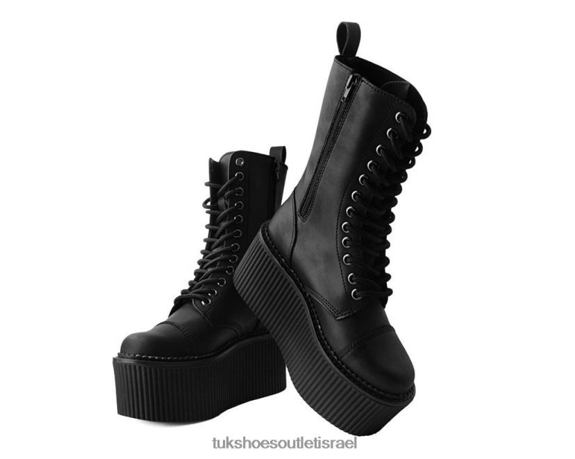 T.U.K. Footwear הַנעָלָה נשים מגף stratocreeper קסבה 12 עיניים JBPR227 שָׁחוֹר