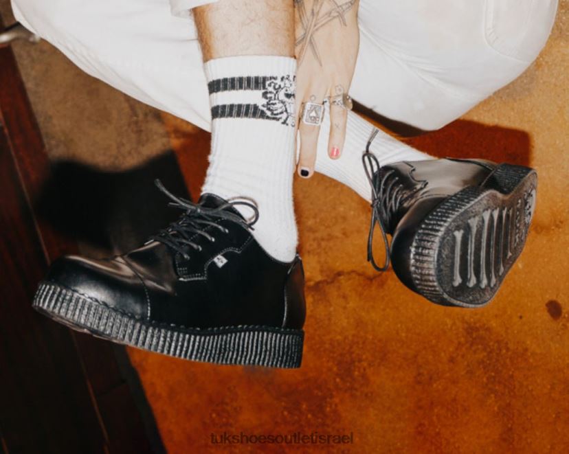 T.U.K. Footwear הַנעָלָה נשים כובע הבוהן viva נמוך קריפר JBPR38 שָׁחוֹר