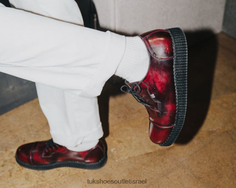 T.U.K. Footwear הַנעָלָה נשים כובע הבוהן viva נמוך קריפר JBPR5 בורדו