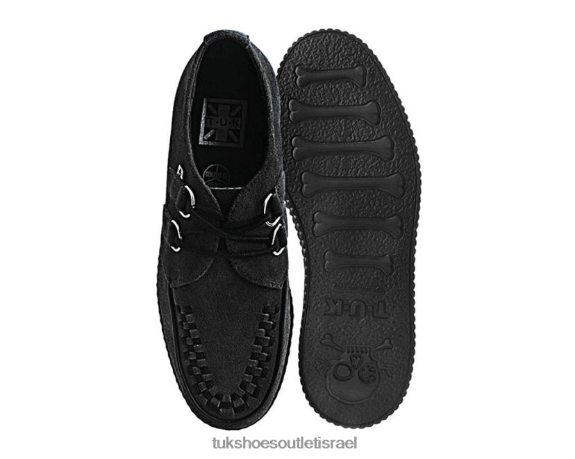 T.U.K. Footwear הַנעָלָה נשים זמש מזויף viva נמוך קריפר JBPR68 שָׁחוֹר